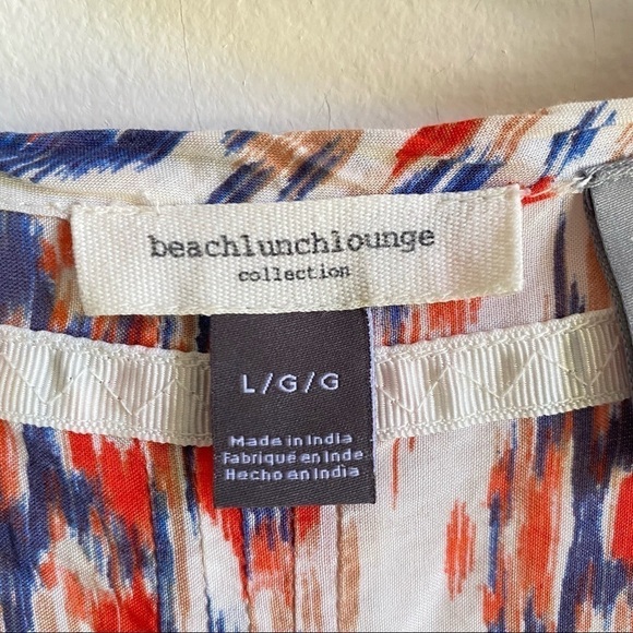 BEACH Lunch Lounge For A Pea In The Pod Tribal Print Maternity Top Size Large - Picture 9 of 10